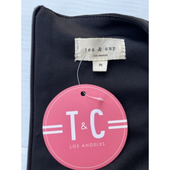 Tea & Cup Womens’s Black Lace Up Skater Mini Dress Size M - Picture 5 of 12